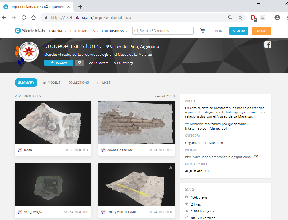 Imagen para el artefacto digital Portfolio 3D del Laboratorio del Arqueología del MHMLM